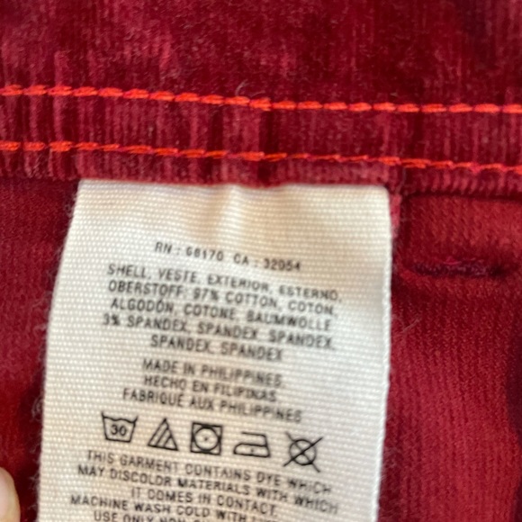 Anthropologie Pilcro Red Corduroy Pants - Picture 5 of 10